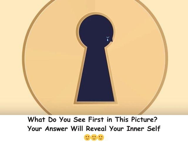 Do you see a keyhole or a crying figure? Your perception might reveal hidden aspects of your personality